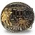 Fivela Country Rodeo Cowboys 052 7x6 - Prata Dourado - Imagem 3