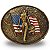 Fivela Country Cowboy USA 053 7x6 - Ouro Velho - Imagem 1