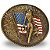 Fivela Country Cowboy USA 053 7x6 - Ouro Velho - Imagem 1