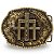 Fivela Country Cruz Tripla 044 7x5 - Ouro Velho - Imagem 4