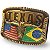Fivela INFANTIL Country Brasil USA 061 5x4 - Ouro Velho - Imagem 5