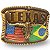 Fivela INFANTIL Country Brasil USA 061 5x4 - Ouro Velho - Imagem 2