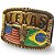 Fivela INFANTIL Country Brasil USA 061 5x4 - Ouro Velho - Imagem 9