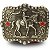 Fivela INFANTIL Country Cowboy 063 5x4 - Envelhecida - Imagem 4