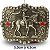 Fivela INFANTIL Country Cowboy 063 5x4 - Envelhecida - Imagem 3