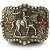 Fivela INFANTIL Country Cowboy 063 5x4 - Envelhecida - Imagem 7
