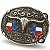 Fivela INFANTIL Country Texas Longhorn 065 5x4 - Envelhecido - Imagem 2