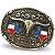 Fivela INFANTIL Country Texas Longhorn 065 5x4 - Envelhecido - Imagem 3