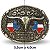 Fivela INFANTIL Country Texas Longhorn 065 5x4 - Ouro Velho - Imagem 4