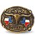 Fivela INFANTIL Country Texas Longhorn 065 5x4 - Ouro Velho - Imagem 5