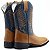 Bota Texana 7156 - Avelã com Azul - Imagem 3