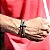 Pulseira de Couro Cruz 003 - Café - Imagem 4