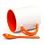 Caneca para Sublimação Branca com Alça Interior e Colher Laranja - Imagem 2
