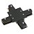 Conector X Para Trilho De Embutir Preto - Imagem 1