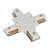 Conector X Para Trilho De Embutir Branco - Imagem 1