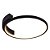 Plafon Bambolê Preto (D)40cm (A)6cm 1x24W 3000K | FO026SB - Imagem 1