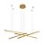 Pendente Fato Dourado (C)120Cm 4X15W 3000K | GD008 - Imagem 1