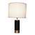 Base Abajur Marmore Preto Dourado (A)39Cm 40W | GL001GB - Imagem 1