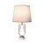 Base Abajur Mônaco Niquelado Mármore (A)42Cm | GL015N - Imagem 1
