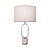 Base Abajur Ovale Bronze Marmore Branco (A)56Cm | GL019G - Imagem 1