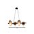 Pendente Ibira Nude Preto Branco (C)68cm 100W | HL011S - Imagem 2