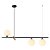 Pendente Bambu Preto Dourado (C)80Cm (L)19Cm 3Xg9 | HL017SW - Imagem 1