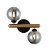 Arandela Bambu Preto E Bronze (C)24Cm (L)15Cm (A)27Cm | HL022SB - Imagem 1