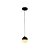 Pendente Media Luna Preto (D)12Cm (A)13.5Cm 6W 3000K | HM003B - Imagem 1