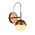 Arandela Media Luna Cobre (C)18cm (A)27.5cm 6W 3000K | HM004E - Imagem 1