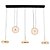 Pendente Dendê Preto / Dourado Vidro Fosco (C)95Cm 2400K | JJ017 - Imagem 1