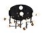 Plafon Fuxico Dourado Preto (D)58cm 15x3W 3000K | JU005 - Imagem 1