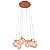Pendente Asta Cobre Vidro Transp (D)50Cm (A)18Cm 6Xg9 | OD039R - Imagem 1