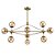 Pendente Orbe Dourado Champanhe (L)100Cm 10xE27 | OP056G - Imagem 1