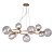 Pendente Oxala Dourado Transp (C)110cm (L)86cm 9xG9 | RE010L - Imagem 1