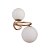 Arandela Oxala Dourado E Branco (C)33.5cm (A)39cm | RE011W - Imagem 1