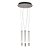 Pendente Água Nickel Transparente (A)38.5Cm 3X7W 3000K | RE015M - Imagem 1