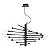 Pendente Neo Preto (C)104Cm(L)60Cm(A)39Cm 18xG9 | RE017L - Imagem 1