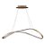 Pendente Zig Dourado (C)88cm (L)32cm (A)22cm 35W 3000K | TP002G - Imagem 2