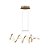 Pendente Zig Dourado (C)84cm (L)22cm (A)21cm 35W 3000K | TP003G - Imagem 2
