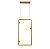 Pendente Balanço Dourado (D)30Cm (A)60Cm 3xG9 | TR004 - Imagem 1