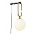 Arandela Mob Dourado Preto 48cm x 20cm 7W | YD004 - Imagem 1