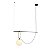 Pendente Mob Dourado Preto (L)80Cm (A)48Cm 1xe14 | YD005 - Imagem 1
