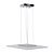 Pendente Branco e Prata (C)60Cm(A)5Cm 1x10W | ZU013L - Imagem 1
