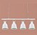 Pendente Pixar Opus DN 37622 Branco 865 x 331 x 160mm - Imagem 1