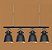 Pendente Pixar Opus DN 37608 Preto 865 x 331 x 160mm - Imagem 1