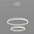 Pendente Led Halo Double Branco Opus Ø60 x 300 x 26cm | DN34485 - Imagem 1