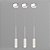 Pendente Led Match Opus DN37769 Branco Ø4 x 200cm - Imagem 1