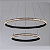 Pendente Led Quartzo Opus 51w DN82284 Preto (D)60cm e (d)40cm - Imagem 1