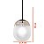 Pendente Era Preto Vidro Esfera Leitoso | ERA2PD01PT040 - Imagem 2