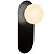 Arandela Lacrosse Preto Vidro Opalino G9 | LAC1AR01PT022 - Imagem 1